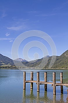 Shipping pier at Lake Heiterwang in Tyrol