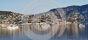 A shipping port on the coast of the Mediterranean Sea.