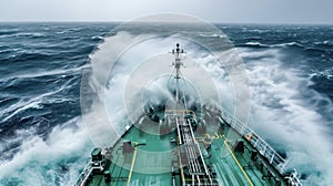 The ships automated antirolling system is activated as it encounters large swells reducing the vessels movements and