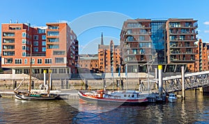 Ships and buildings in Hamburg