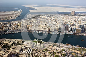 Ships at Dubai Creek river