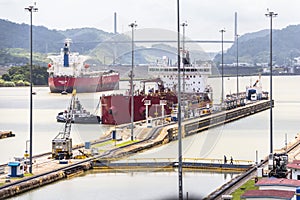 Ships entering the Panama Canal