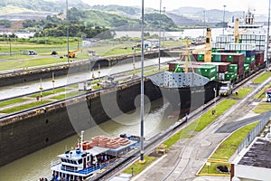 Ships entering the Panama Canal