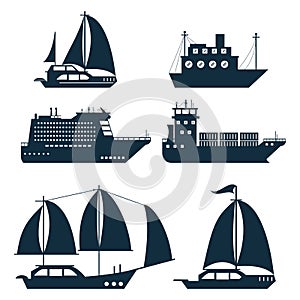 Ships icons set