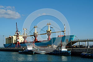 Ships at industrial dock