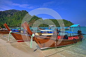 Ships, Loh Dalum Bay, Phi Phi, Thailand