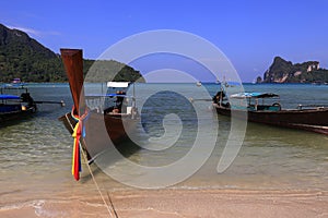 Ships, Loh Dalum Bay, Phi Phi, Thailand