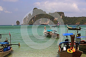 Ships, Loh Dalum Bay, Phi Phi, Thailand