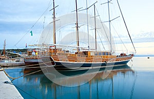 Ships in Makarska