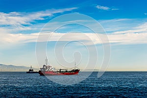 Ships in the Marmora sea