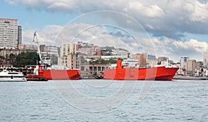 Ships in the port of Vladivostok