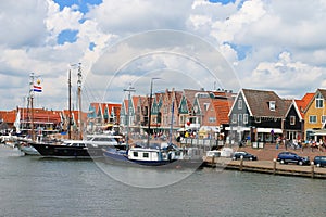 Ships in the port of Volendam. photo