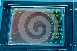 A Ships Radar Screen Display