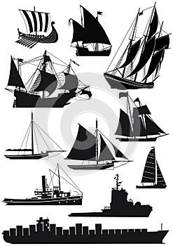 Ships and saiboats