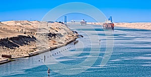 Ships in the Suez Canal