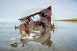 Shipwreck of the 19th century Peter Iredale