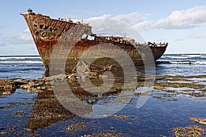 Shipwreck on african coast
