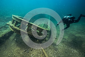 Shipwreck Alice G. in Tobermory Canada