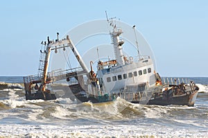 Shipwreck along the Skeleton Coast