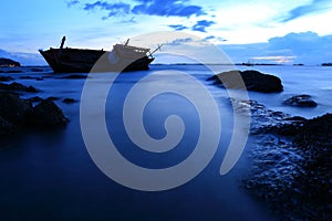 Shipwreck in Angsila Chonburi, Thailand