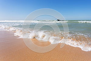 Shipwreck in the Atlantic ocean