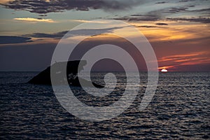 Shipwreck at the beach Cape May, NJ at sunset