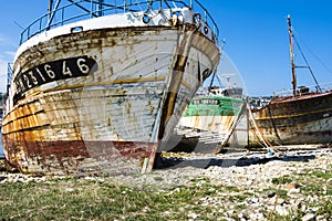 Shipwreck in Camaret-sur-Mer, northwestern France photo