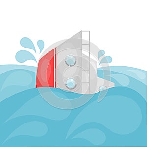 Shipwreck. Cartoon. eps10