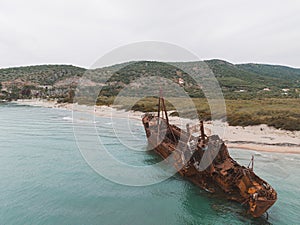 Shipwreck Dimitrios at Valtaki Beach, Peloponnese, Greece (Gythio)