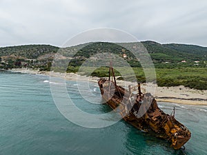 Shipwreck Dimitrios at Valtaki Beach, Peloponnese, Greece (Gythio)