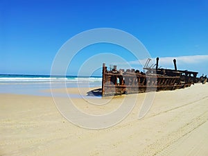 Shipwreck in Fraser Island, Queensland, Australien