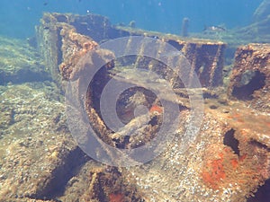 Shipwreck in Menorca, Balearic island