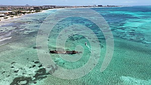 Shipwreck At Noord In Oranjestad Aruba. photo