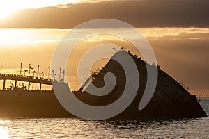 Shipwreck off the Californian Coast