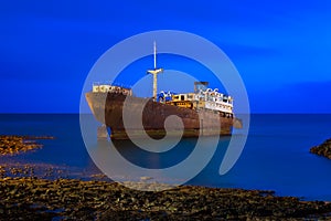 Shipwreck off the coast of Arrecife Lanzarote