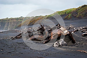 Shipwreck on Patea Beach