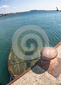 Shipwreck at the pier