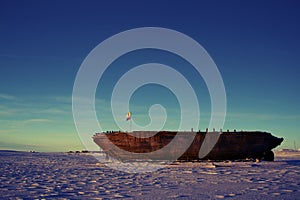 Shipwreck remains of the Maud, Cambridge Bay Nunavut