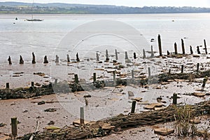 Shipwreck on the River Exe estuary in Devon