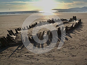 Shipwreck On The Rossbeigh Beach