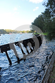 Shipwreck on the shore of Sawmillers Reserve Sydney
