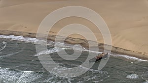 Shipwreck on Skeleton Coast, Namibia