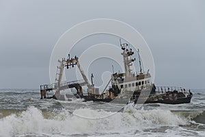 Shipwreck at the Skelleton Coast (Namibia)