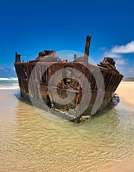 Shipwreck of SS Maheno on  Fraser Island