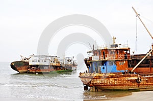 Shipwrecks at Barro Do Dande photo