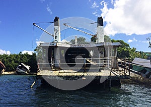 Shipwrecks in Port Vila Harbor, Efate, Vanuatu.