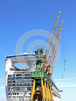 Shipyard cranes photo