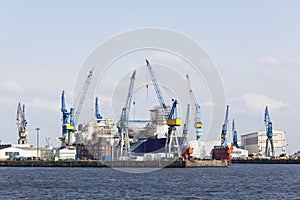 Shipyard in Hamburg, Germany