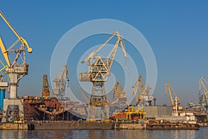Shipyard have crane machine, Shipyard industry
