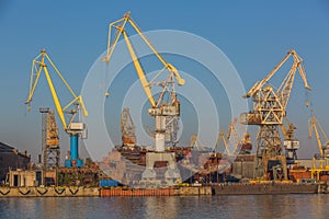 Shipyard have crane machine, Shipyard industry